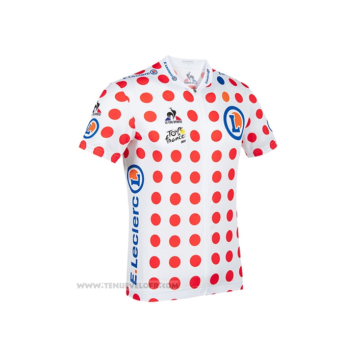 2021 Maillot Cyclisme Tour de France Rouge Blanc Manches Courtes et Cuissard